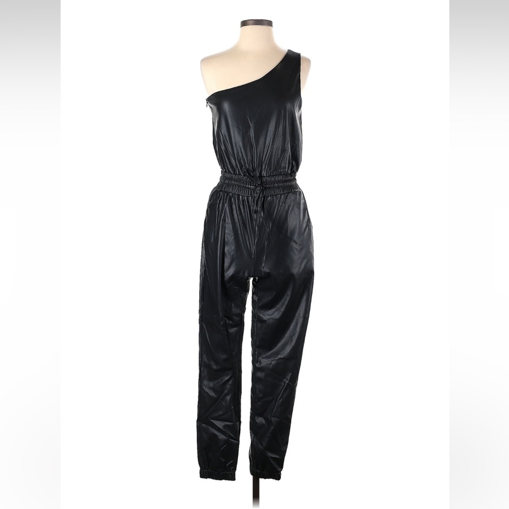 Forever 21 Black One-Shoulder Jumpsuit